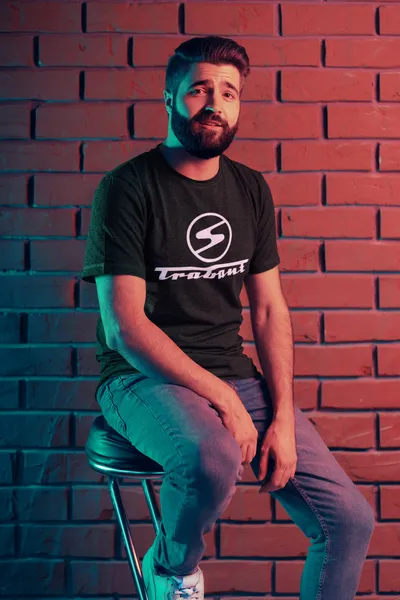 Trabant logo fekete póló