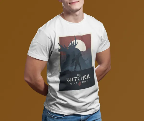 Witcher 01 fehér póló