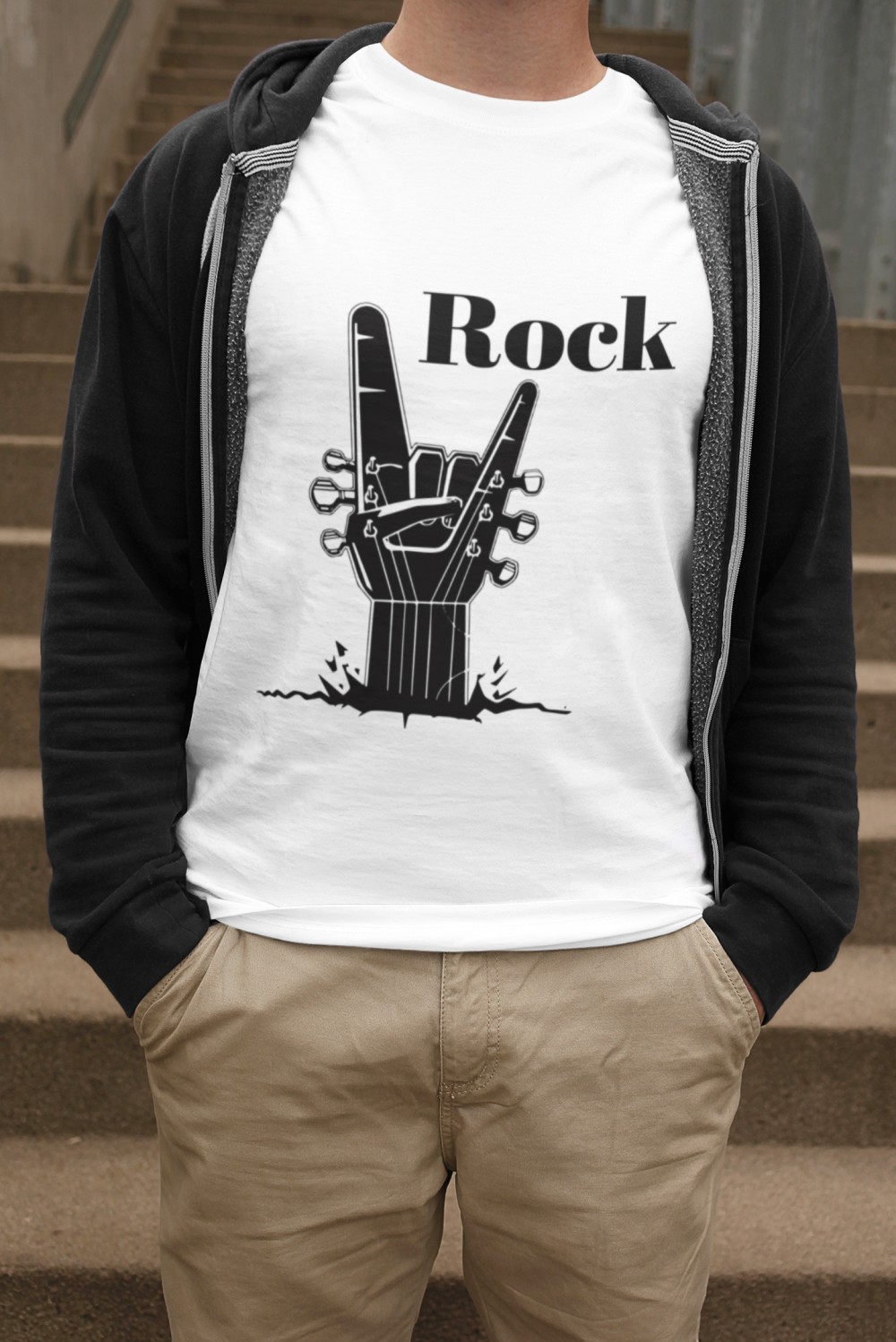 ROCK FEHÉR PÓLÓ