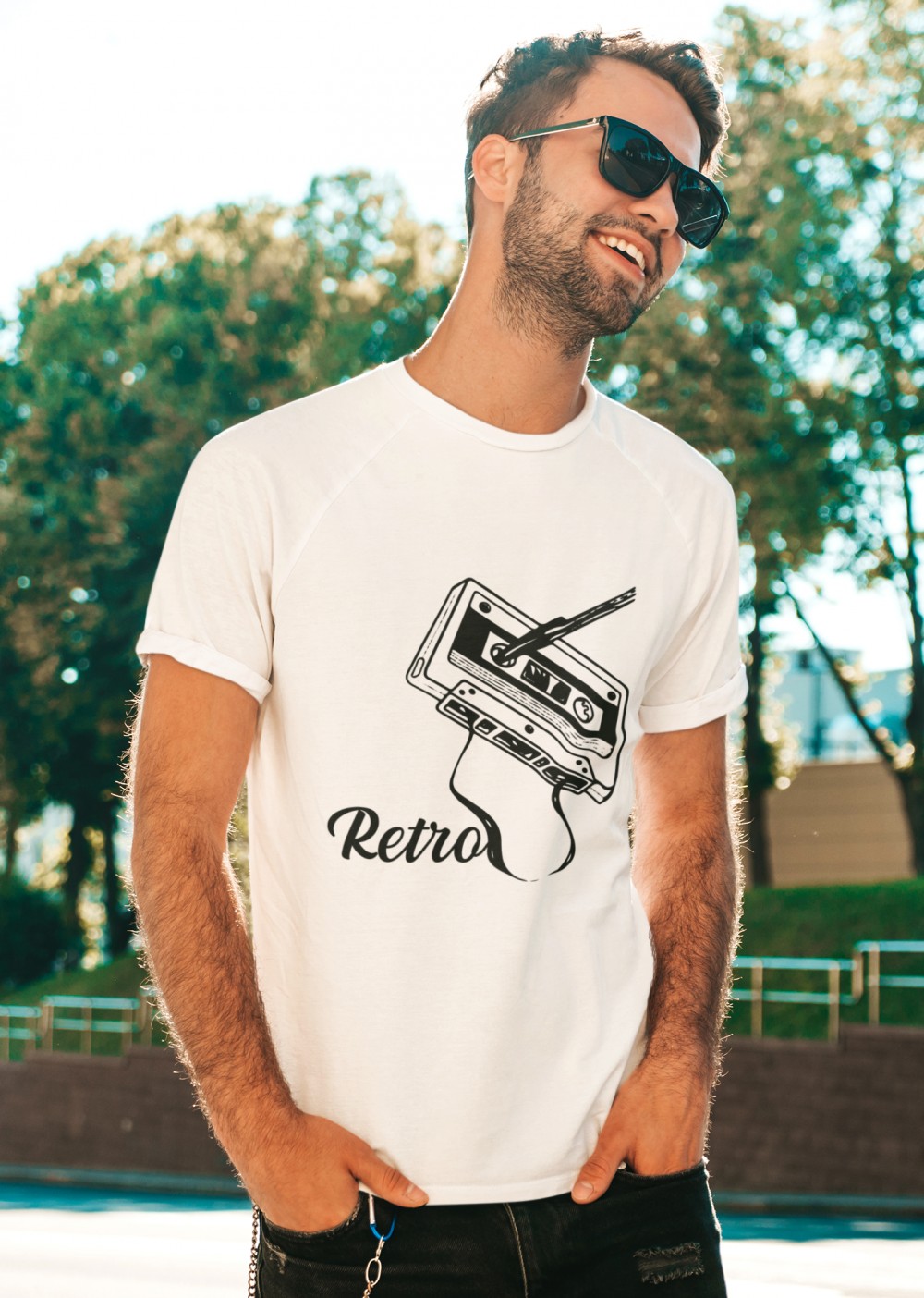 RETRO MUSIC FEHÉR PÓLÓ